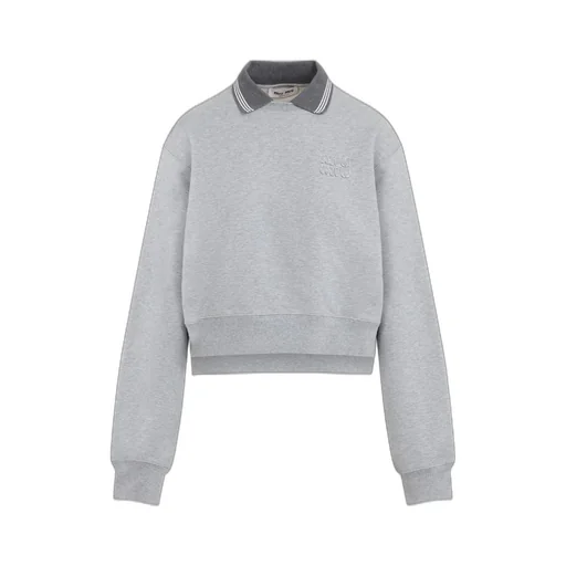 Miu Miu Long-Sleeved Polo Sweatshirt