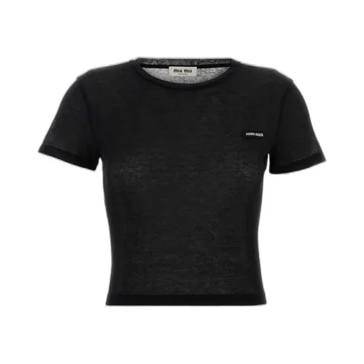 Miu Miu Short Sleeved Crewneck T-Shirt