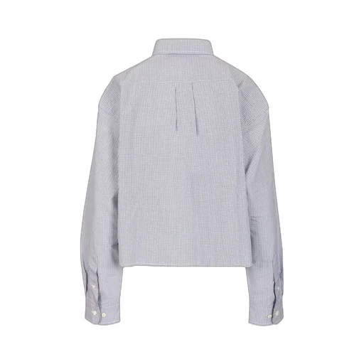 Miu Miu Checked Poplin Cropped Shirt