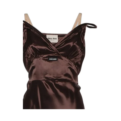 Miu Miu Logo-Patch Sleeveless Dress
