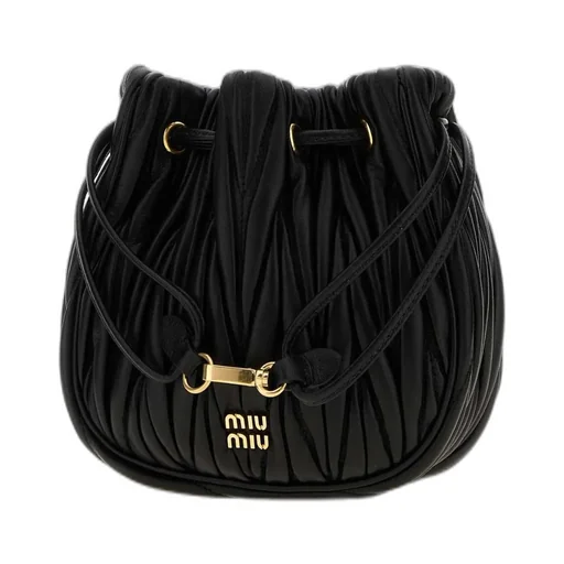Miu Miu Matelassé Drawstring Bucket Bag