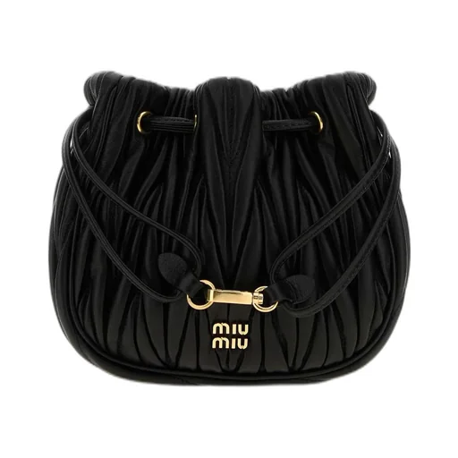 Miu Miu Matelassé Drawstring Bucket Bag