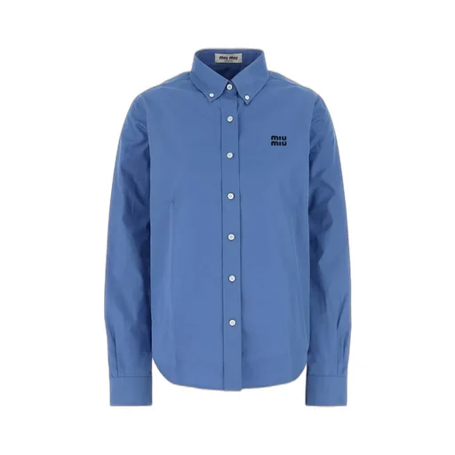 Miu Miu Logo-Embroidered Button-Up Shirt