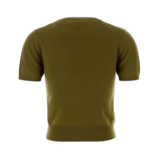 Miu Miu Logo-Embroidered Short-Sleeved Jumper