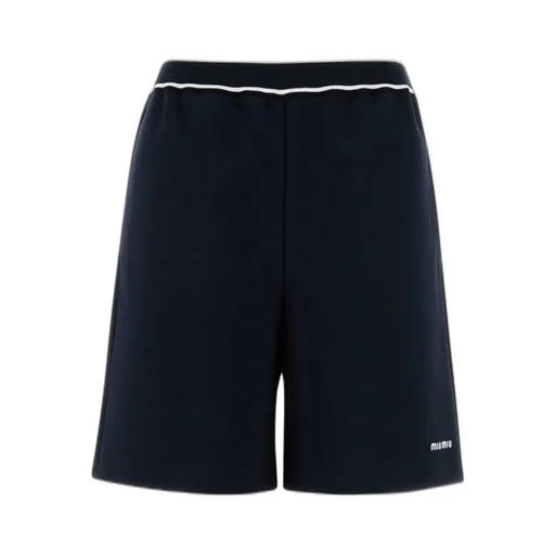 Miu Miu Logo-Embroidered Shorts