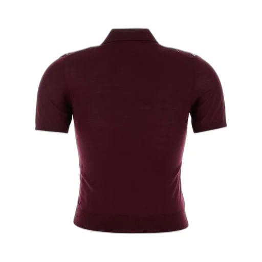 Miu Miu Check-Pattern Short-Sleeved Polo Shirt