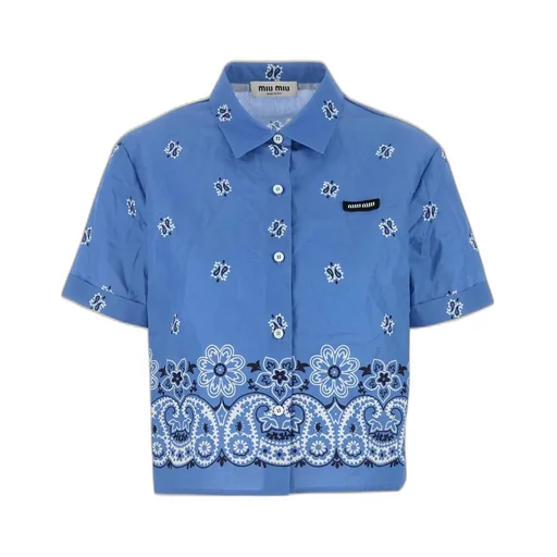 Miu Miu Pattern-Printed Short-Sleeved Shirt