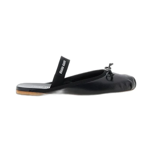 Miu Miu Bow-Detailed Slip-On Sandals
