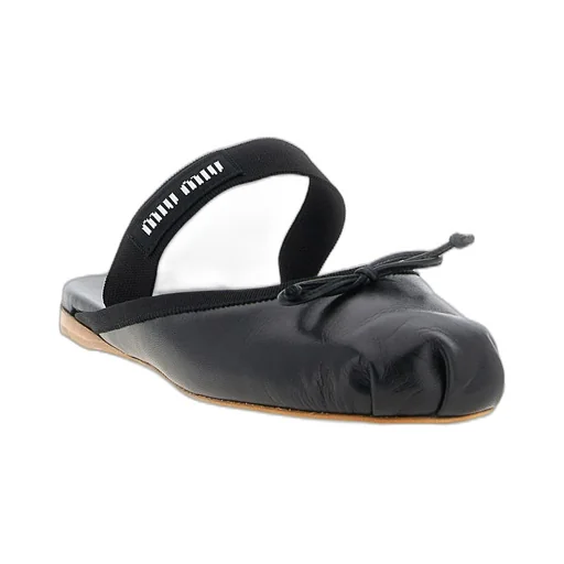 Miu Miu Bow-Detailed Slip-On Sandals