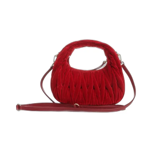 Miu Miu Wander Matelassé Velvet Mini Handbag
