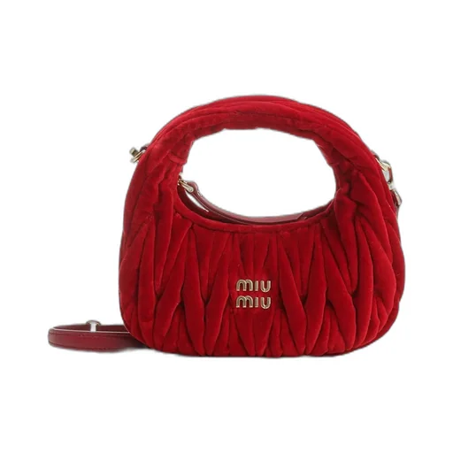 Miu Miu Wander Matelassé Velvet Mini Handbag