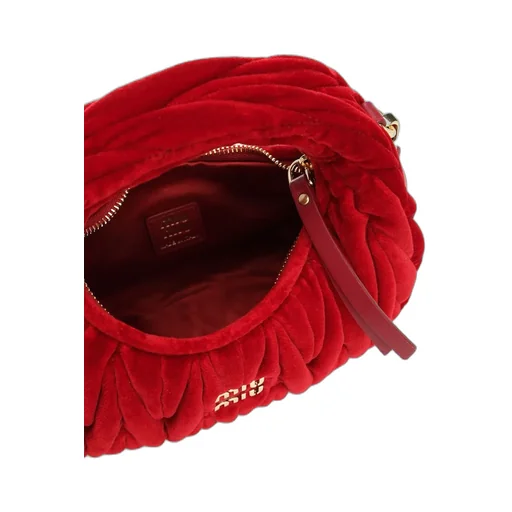 Miu Miu Wander Matelassé Velvet Mini Handbag