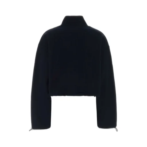 Miu Miu Zip-Up Cropped Sweatshirt