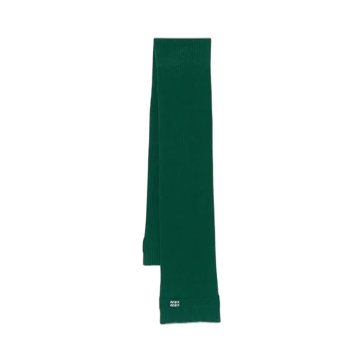Miu Miu Logo-Patch Knitted Scarf