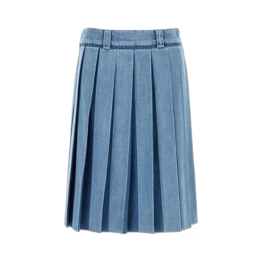 Miu Miu Pleated Denim Skirt