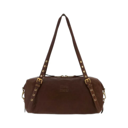 Miu Miu Logo-Embossed Zipped Shoulder Bag
