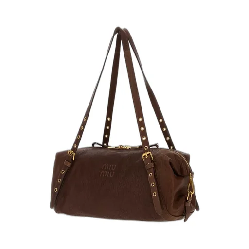 Miu Miu Logo-Embossed Zipped Shoulder Bag