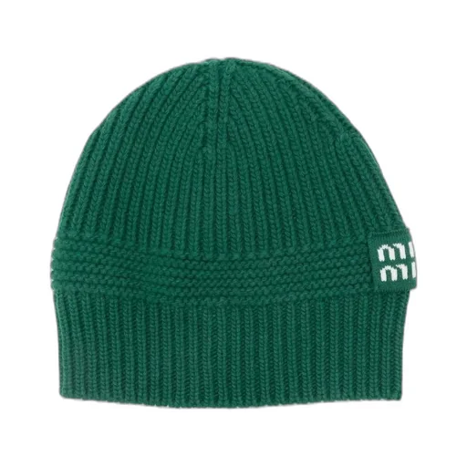 Miu Miu Logo-Intarsia Knitted Beanie