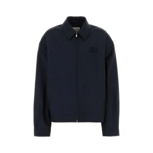 Miu Miu Logo-Detailed Zipped Jacket
