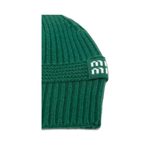 Miu Miu Logo-Intarsia Knitted Beanie