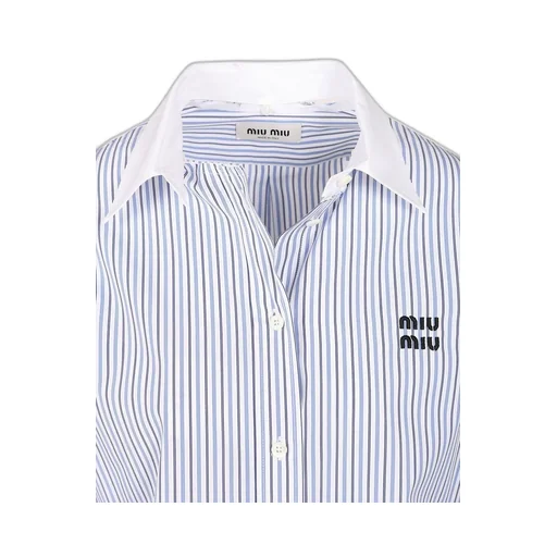 Miu Miu Long Sleeved Striped Shirt