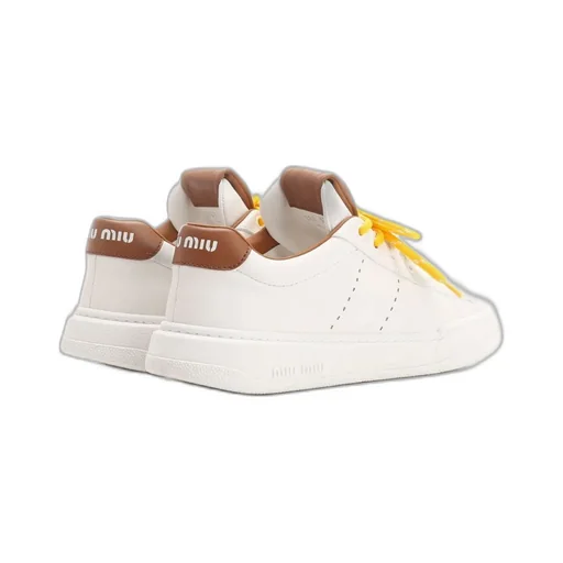 Miu Miu Round-Toe Lace-Up Sneakers