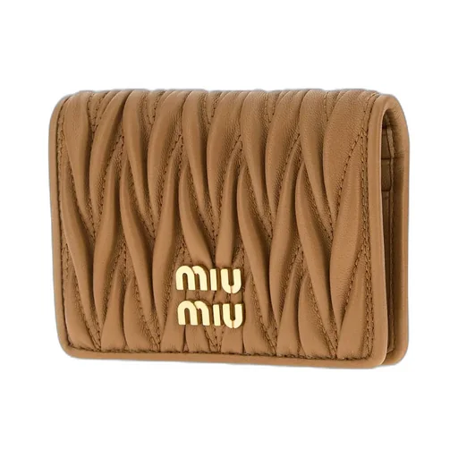 Miu Miu Logo-Lettering Matelassé Cardholder