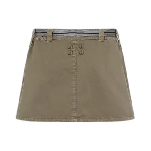 Miu Miu Belted Mini Skirt