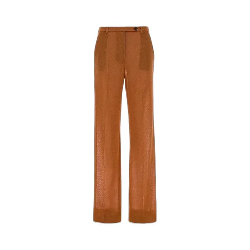 Miu Miu Straight-Leg Lurex Pants