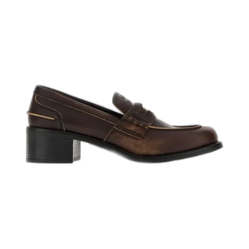 Miu Miu Logo-Embossed Penny Loafers