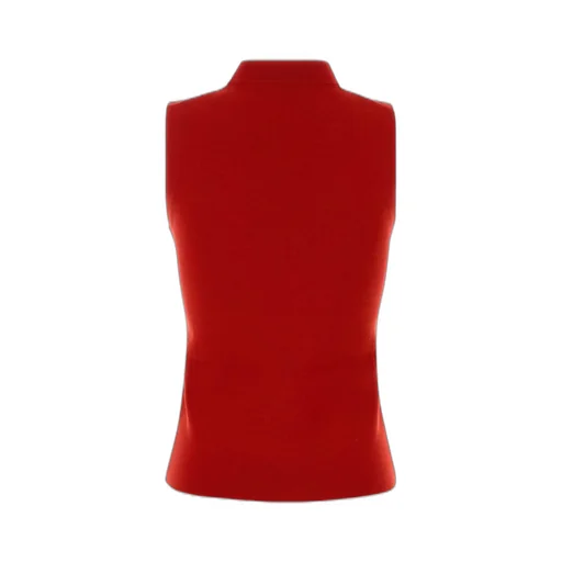 Miu Miu Half-Zipped Knitted Tank Top