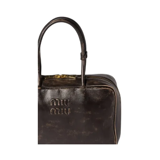 Miu Miu Logo-Embossed Zipped Handbag