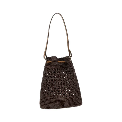 Miu Miu Drawstring Woven Mini Tote Bag