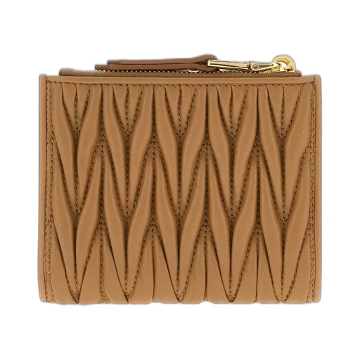 Miu Miu Logo Plaque Zipped Wallet