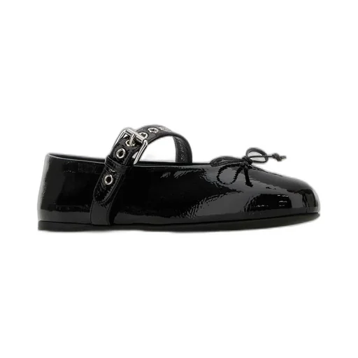 Miu Miu Polished Buckle Fastened Ballerinas