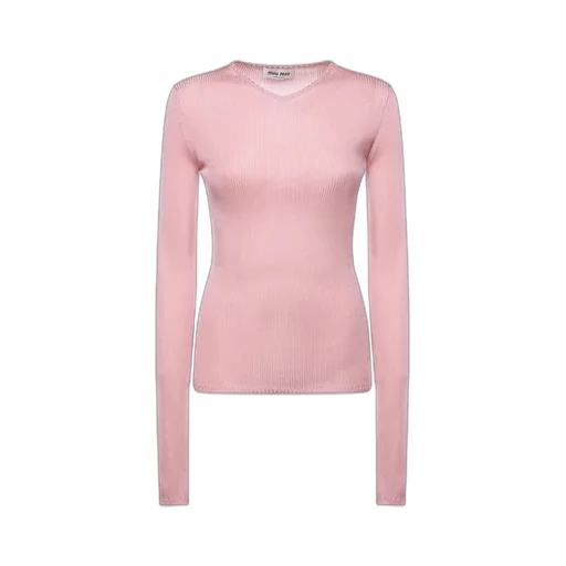 Miu Miu V-Neck Ribbed Jumper