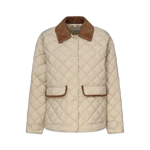Miu Miu Quilted Button-Up Jacket