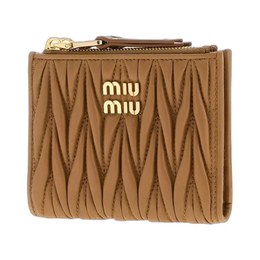 Miu Miu Logo Plaque Zipped Wallet