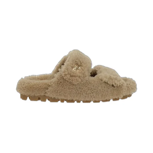 Miu Miu Logo-Lettering Slip-On Sandals