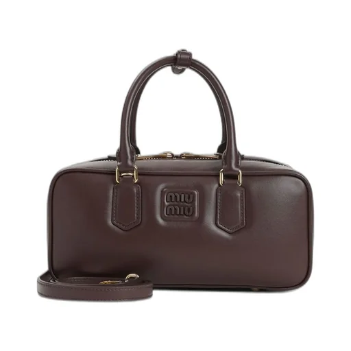 Miu Miu Arcadie Logo Embossed Tote Bag