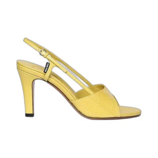 Miu Miu Embossed Slingback Sandals