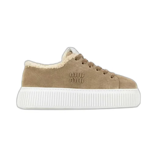 Miu Miu Logo-Detailed Lace-Up Sneakers