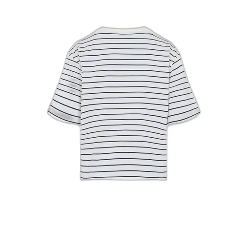 Miu Miu Short-Sleeved Crewneck Striped T-Shirt