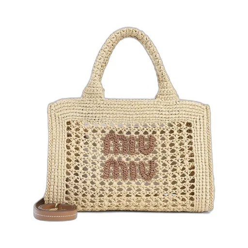 Miu Miu Crochet-Knitted Top Handle Bag
