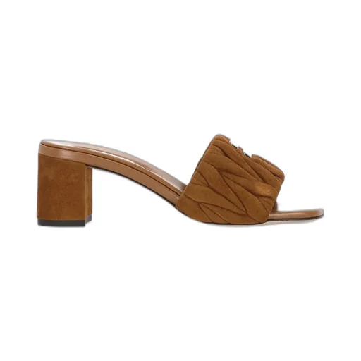 Miu Miu Logo-Lettering Slip-On Sandals