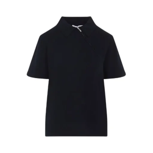 Miu Miu Short-Sleeved Knitted Polo Shirt