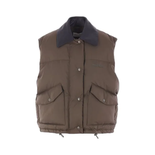 Miu Miu Button-Up Drawstring Gilet