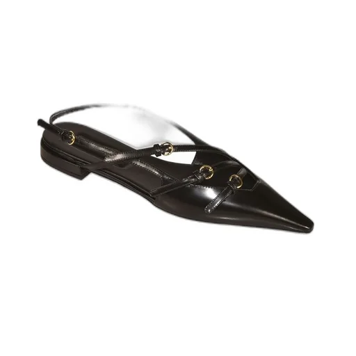 Miu Miu Pointed-Toe Slingback Ballerinas