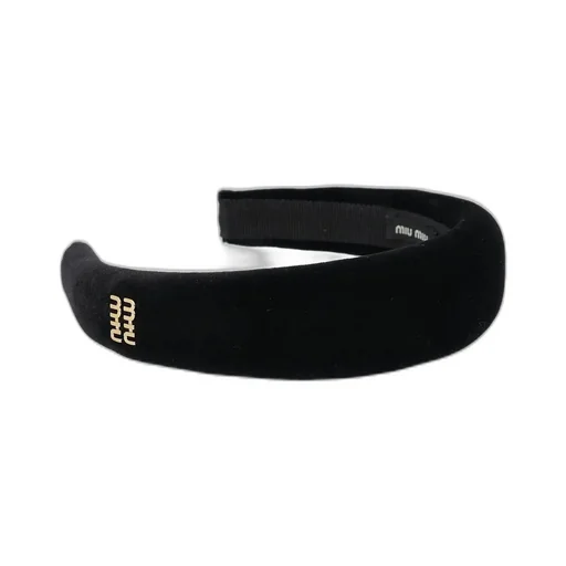 Miu Miu Logo-Embellished Velvet Headband