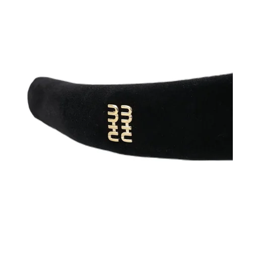 Miu Miu Logo-Embellished Velvet Headband